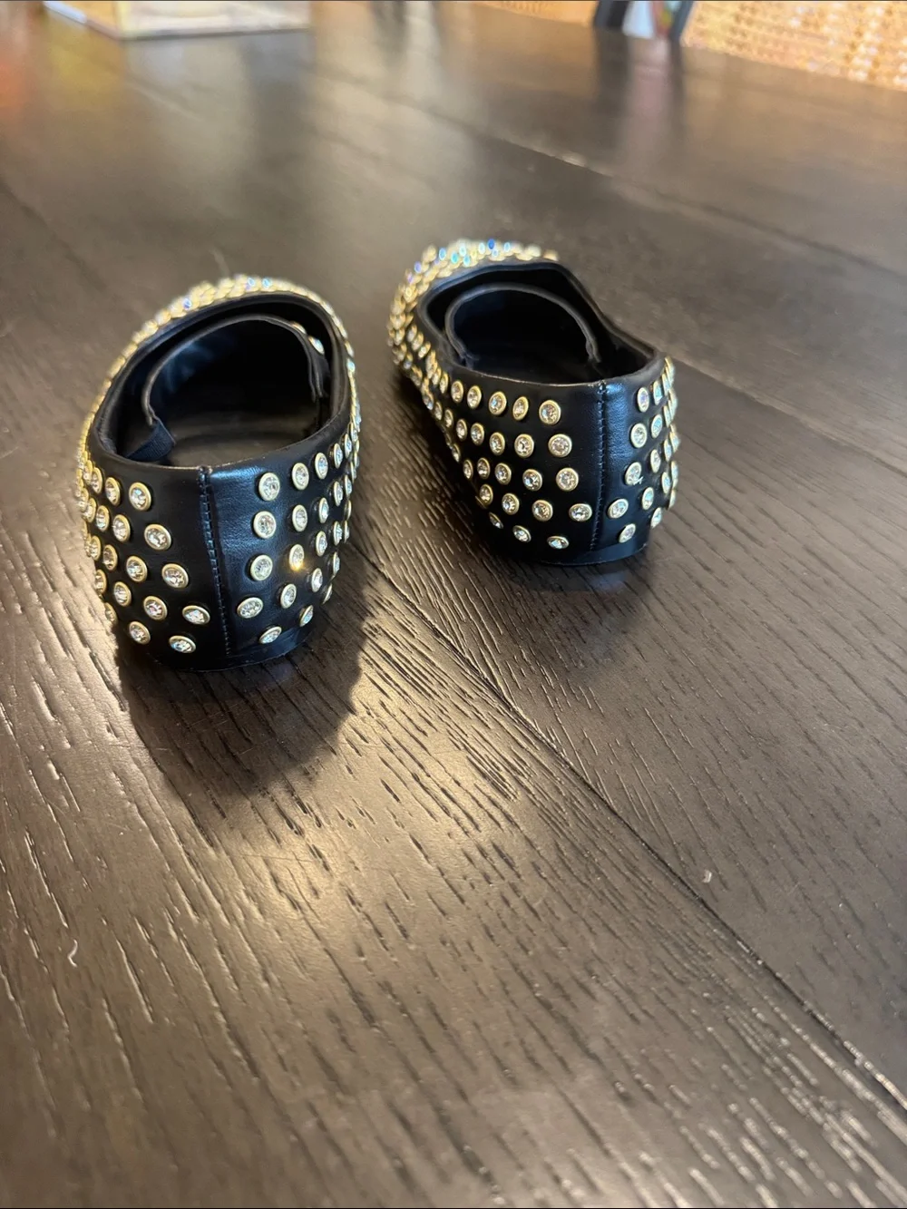 Crewcuts / J Crew Black Mary Jane Flats with Gold Stud Detailing